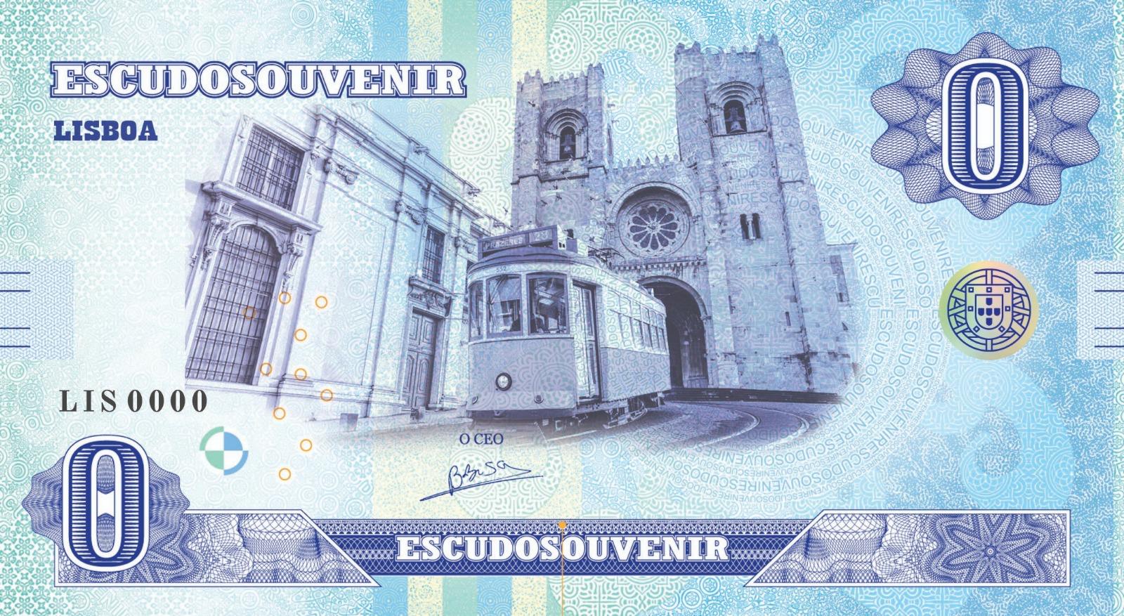 Escudo Souvenir — Lisboa, Sé de Lisboa e Elétrico