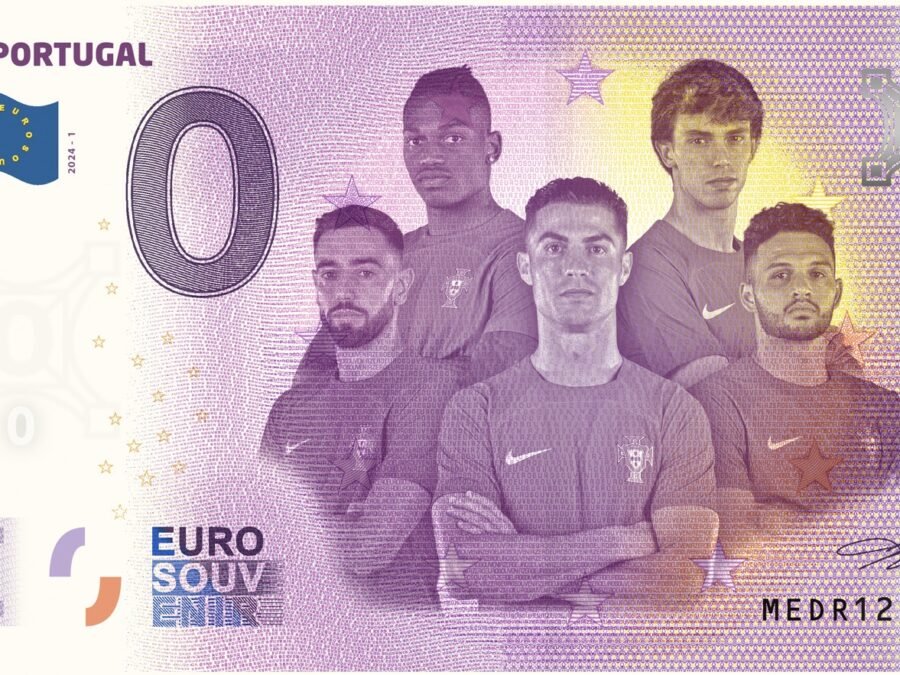 Nota Euro Souvenir FPF - 5 Jogadores