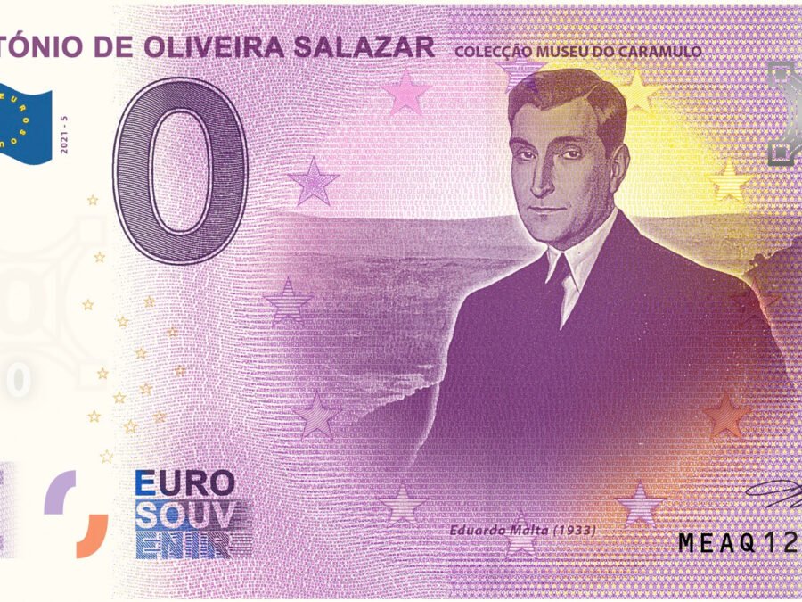Nota Euro Souvenir - Coleção do Caramulo - António de Oliveira Salazar