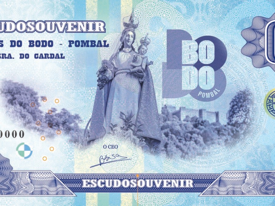 Nota que celebra as Festas do Bodo de Pombal.