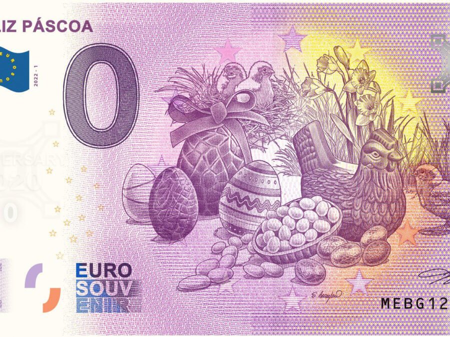 Nota Euro Souvenir - Feliz Páscoa