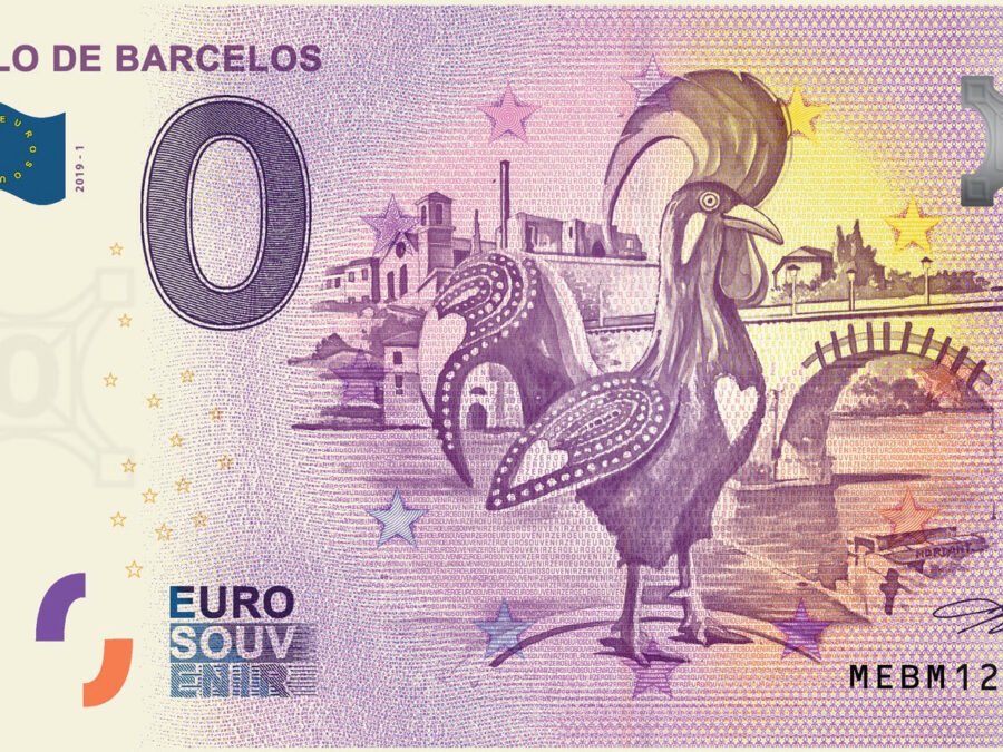 Nota Euro Souvenir - Galo de Barcelos