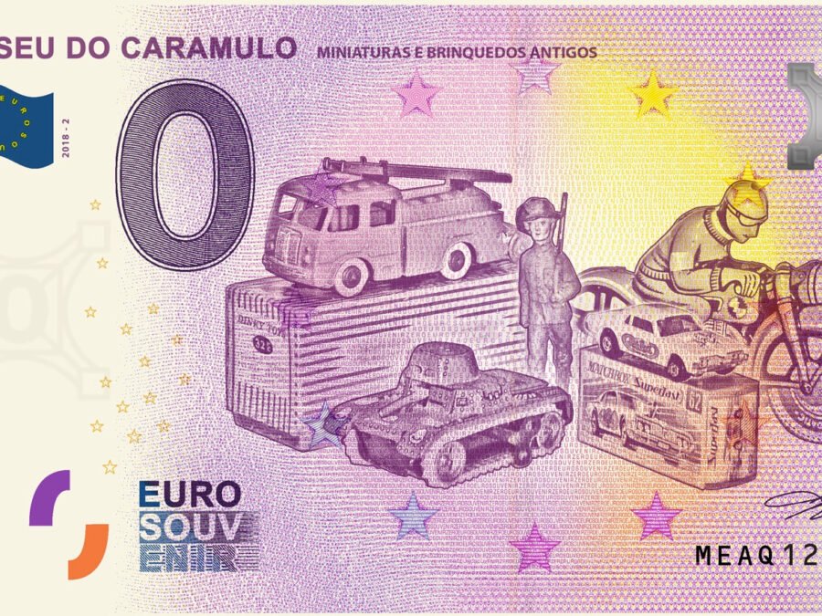 Nota Euro Souvenir - Museu do Caramulo - Miniaturas e Brinquedos Antigos