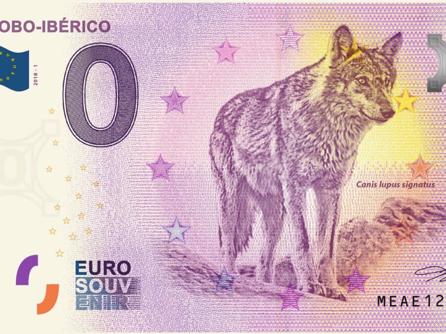 Nota Euro Souvenir - O Lobo Ibérico