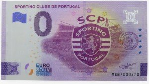 Nota Euro Souvenir Sporting Clube de Portugal