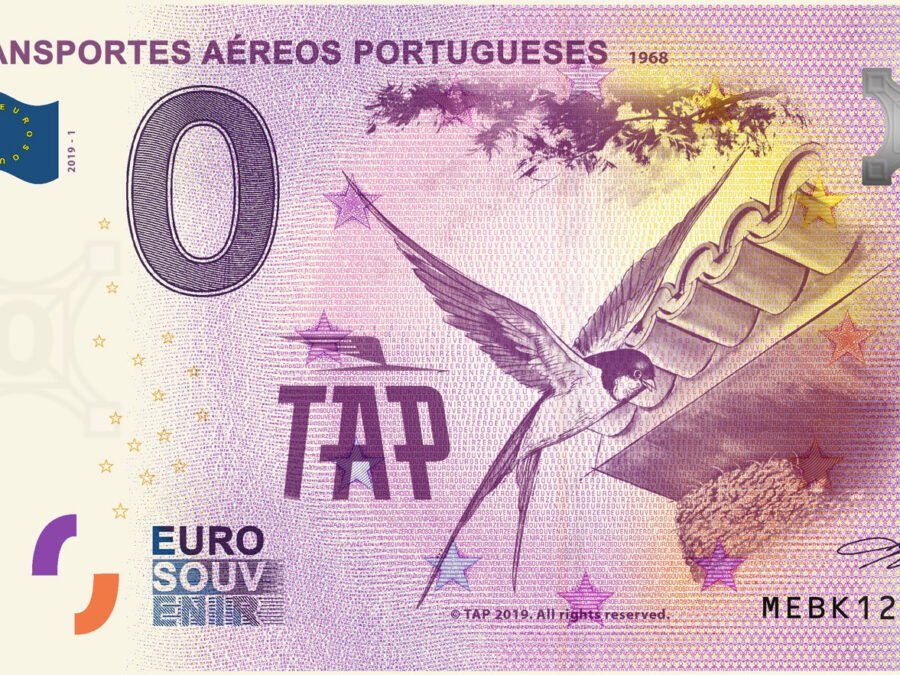 Nota Euro Souvenir TAP - Retro 1968