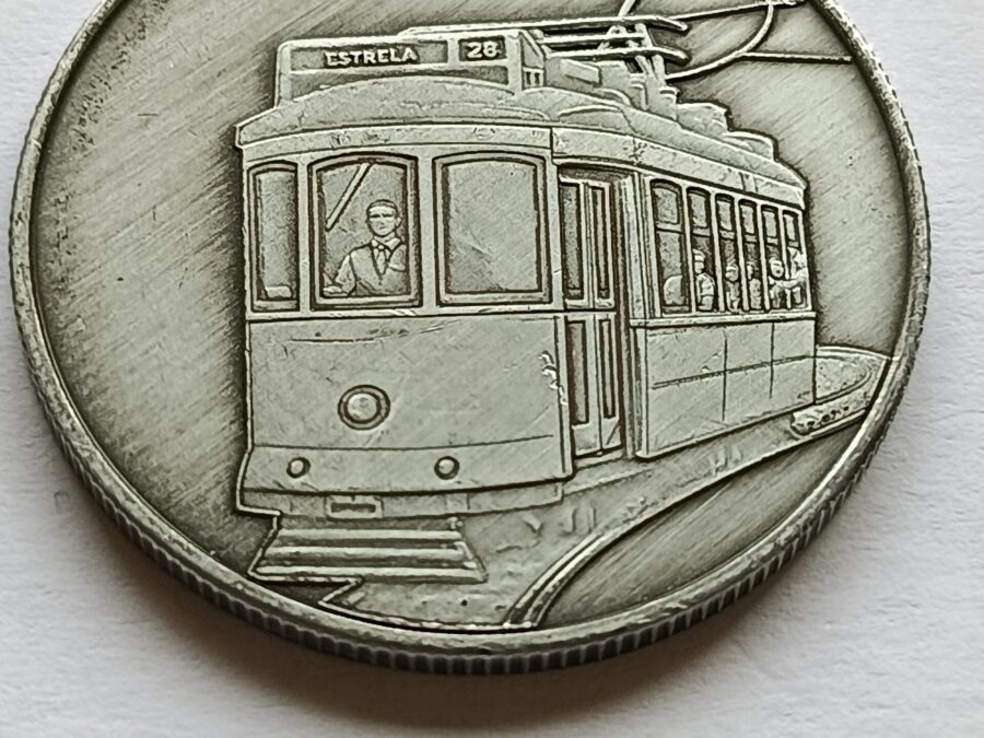 Medalha Elétrico 28 - Prateado "Old"